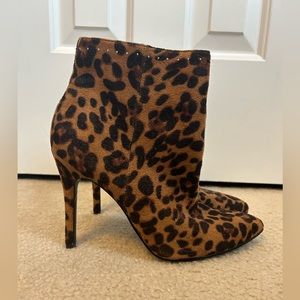 Cheetah Print Stiletto Booties